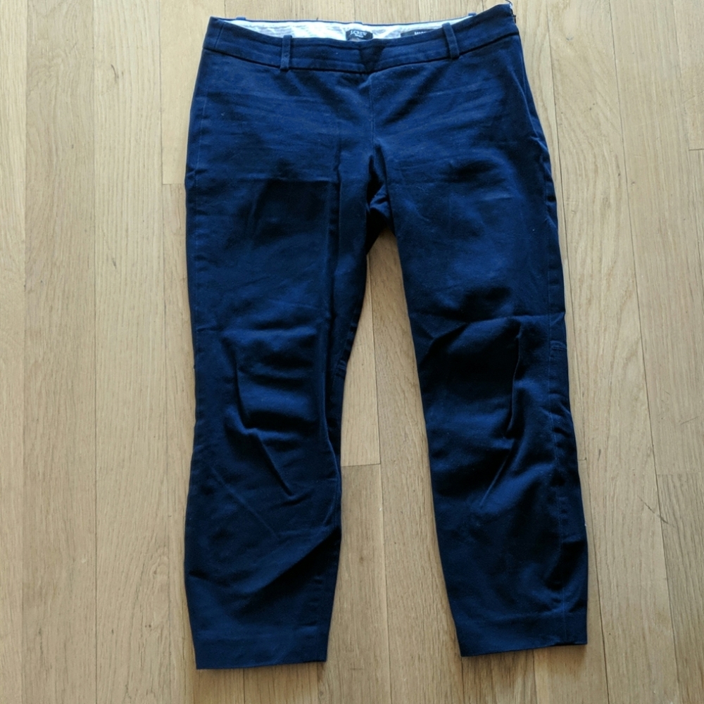 J.Crew Navy skinny Minnie cropped trouser